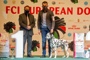 Puntinato Ballante Tic Tac Terror with his owner S. Van den Elsen