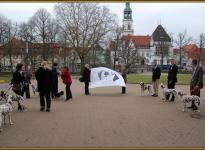 Nach der Trauung im Außenbereich des Residenzschlosses Celle