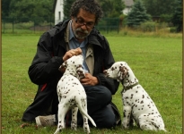 Mr. Robert Becht with the little Shining Star vom Teutoburger Wald and Shir Khan vom Teutoburger Wald